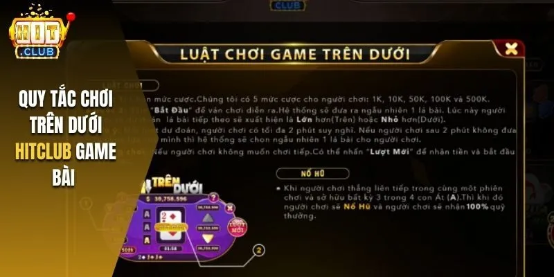 Quy tắc chơi Trên dưới Hitclub